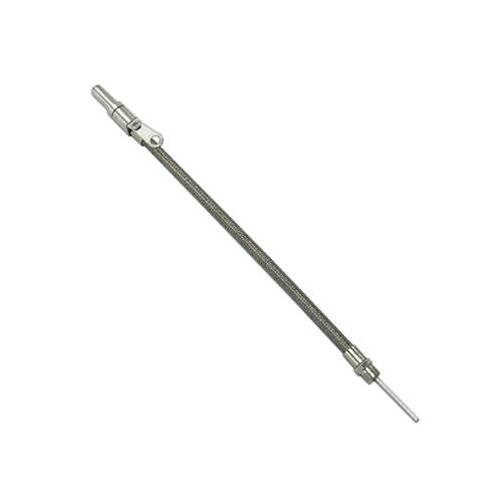 MILODON Oil Dipstick, Braided Stainless Steel/Aluminum, Natural, For Chevrolet, LS, Gen III, Each