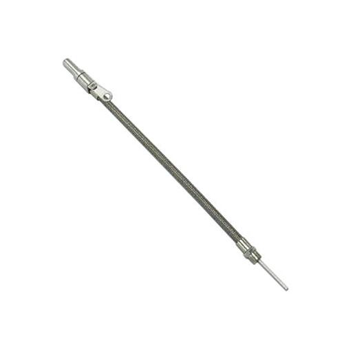 MILODON Dipstick with Tube, Engine, Braided Stainless Steel, Natural, For Ford, Modular V8, 4.6/5.4L, Each