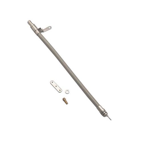 MILODON Transmission Dipstick, Braided Stainless Steel, Natural, For Chrysler Torqueflite 727, Each