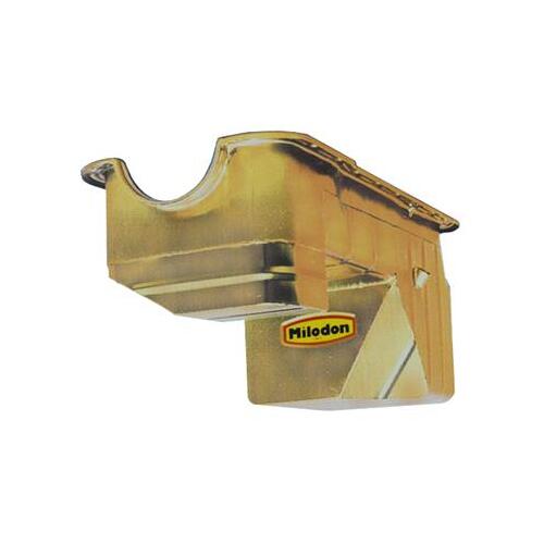 MILODON Oil Pan, Steel, Gold Iridite, 7 qt, For Ford, 351W, Pickup, SUV, Each