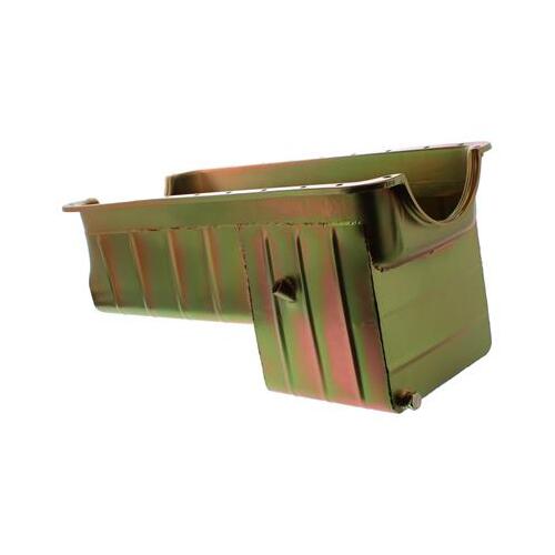 MILODON Oil Pan, Steel, Gold Iridite, 8 qt, For Ford, Big Block, 429, 460, Pickup, Each