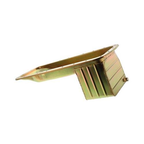MILODON Oil Pan, 4x4 Truck and Off-Road, Rear Sump, Steel, Gold Iridited, 6 qt, For Dodge, For Plymouth, Big Block, Hemi, Each