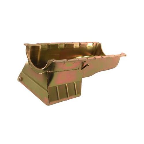 MILODON Oil Pan, Steel, Gold Iridite, 7 qt, For Chevrolet, Big Block, Mark V, Gen 6, Each