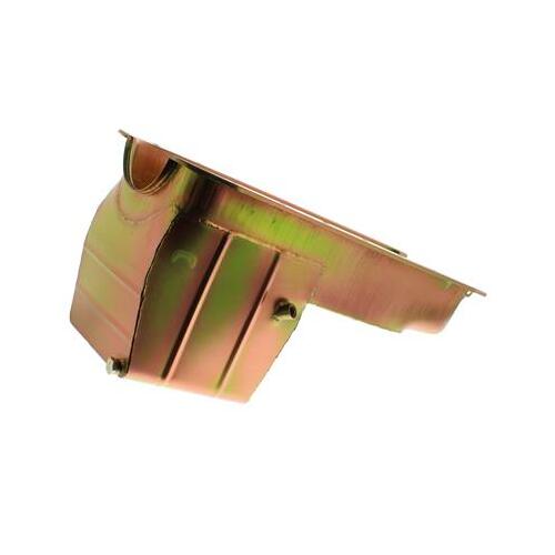 MILODON Oil Pan, Steel, Gold Iridite, 8 qt, Mopar, Magnum Small Block, 360, Ram Pickups, Each