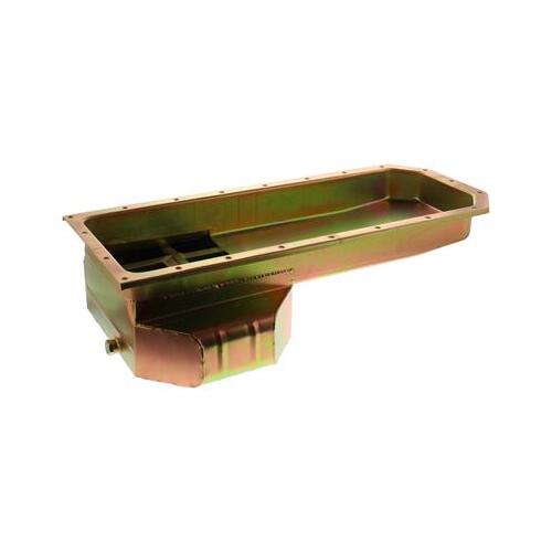 MILODON Oil Pan, Pro Touring, Steel, Gold Iridite, 9 qt, Mopar, 5.7, 6.1L Hemi, Each