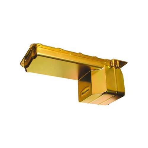 MILODON Oil Pan, Steel, Gold Iridite, 5 qt, For Chevrolet, Small Block LS Series, Pickup, SUV, Each