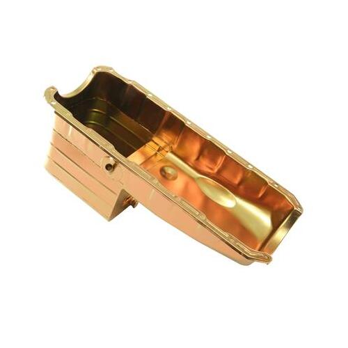 MILODON Oil Pan, Steel, Gold Iridite, 7 qt, For Chevrolet, Big Block, Mark IV, Each
