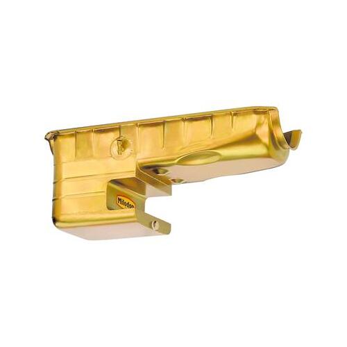 MILODON Oil Pan, Steel, Gold Iridite, 6 qt, For Chevrolet, Big Block, Mark IV, Each