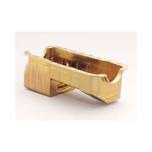 MILODON Oil Pan, Steel, Gold Iridited, 7 qt, For Ford, Small Block 5.8L, Each