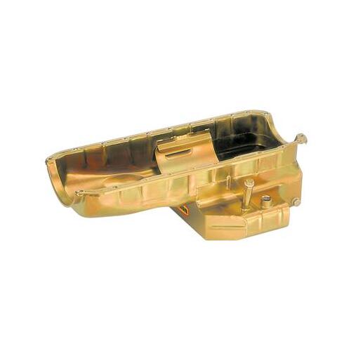 MILODON Oil Pan, Steel, Gold Iridte, 9 qt, For Chevrolet, Big Block, Each