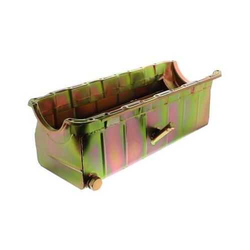 MILODON Oil Pan, Steel, Gold Iridte, 10 qt, For Chevrolet, Big Block, Mark IV, Marine, Fits Offshore & Jet Drive, Each