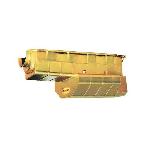 MILODON Oil Pan, Steel, Gold Iridte, 12 qt., For Chevrolet, Big Block, Mark IV, Marine, Fits Deep V Offshore, Each