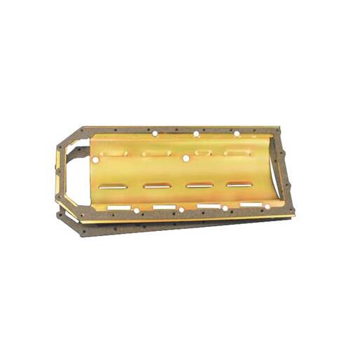 MILODON Windage Tray, Steel, Gold Iridite, Louvered, Mopar, 6.1 and 5.7 liter Hemi