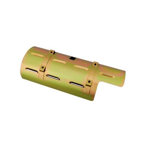 MILODON Windage Tray, Steel, Gold Iridite, Louvered, Center Sump, For Chevrolet, Big Block, Each