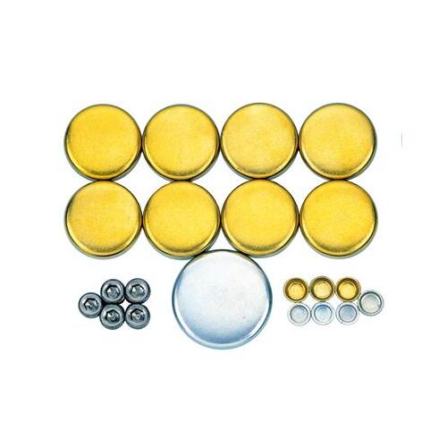 MILODON Freeze Plug Kit, Brass, For Chevrolet, Small Block, 283-350, Kit