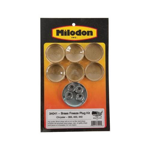 MILODON Freeze Plug Kit, Brass, Mopar, Big Block, 361-440, Kit