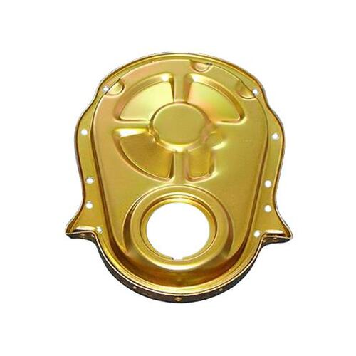 MILODON Timing Cover, 1-Piece, Steel, Gold Iridited, For Chevrolet, Big Block, Each