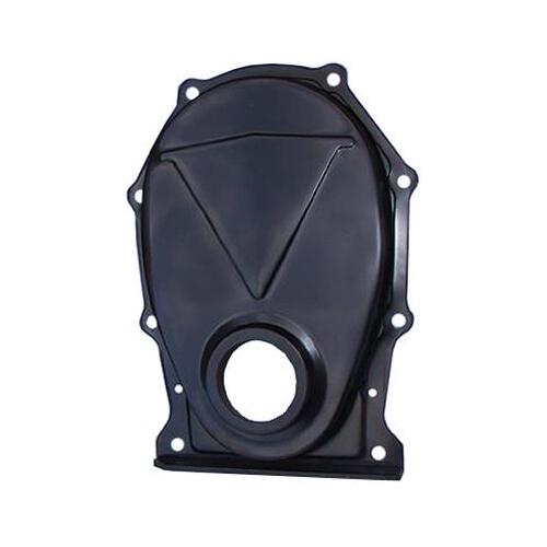 MILODON Timing Cover, 1-Piece, Steel, Black, For Chrysler, For Dodge, For Plymouth, Big Block, Hemi, Kit