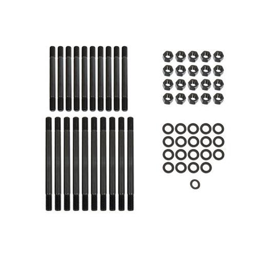 MILODON Cylinder Head Studs, Chromoly, Black Oxide, For Ford, V8, Kit