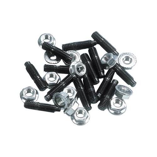 MILODON Transmission Pan Studs, Black, Chromoly, For Chevrolet, For Ford, Mopar, Set of 14