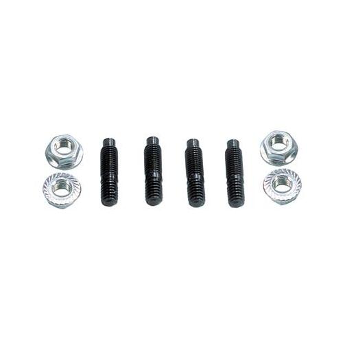 MILODON Carburetor Studs, Steel, Black Oxide, 5/16-18/24 in. x 1 1/2 in. Long, Set of 4