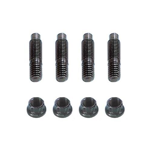 MILODON Header Studs, 12-Point Nuts, Chromoly, Black Oxide, For Chevrolet, Big Block, Set of 16