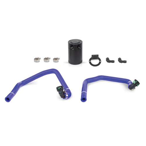 Mishimoto Catch Can, Baffled, PCV Side, For FORD MUSTANG ECOBOOST 2015+, Blue, Each