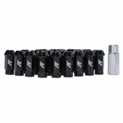 Mishimoto Locking Lug Nuts, Aluminium, Black, 1/2 in. x 20, Set