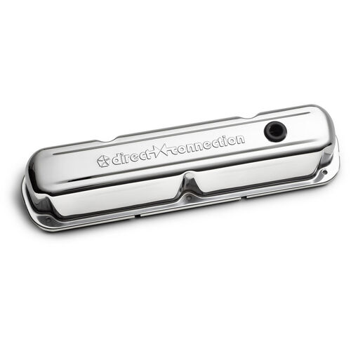 Mopar Performance , Chrysler Valve Covers Direct Connection ® Emblem, Chrome; Tall, Perimeter Bolt; Embossed Emblems