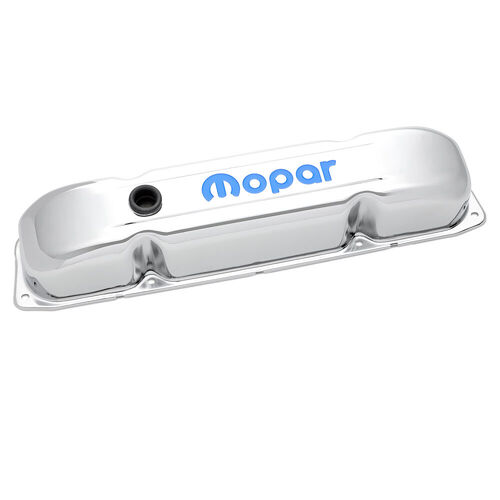 Mopar Performance , Mopar Valve Covers MOPAR Emblem, Chrome; Tall, Perimeter Bolt; Recessed Emblems