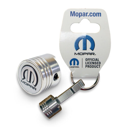 Billet Aluminum Piston Rod Keychain, Features MOPAR Emblem