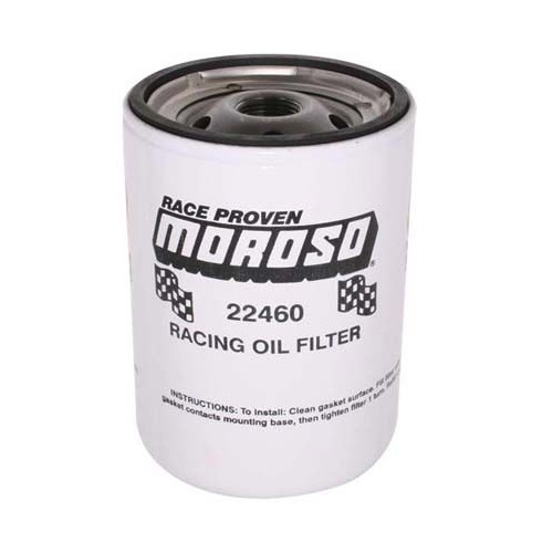 Moroso Oil Filter, For Chevrolet, 13/16in. Thread, 5 1/4 In Tall, Racing, Each
