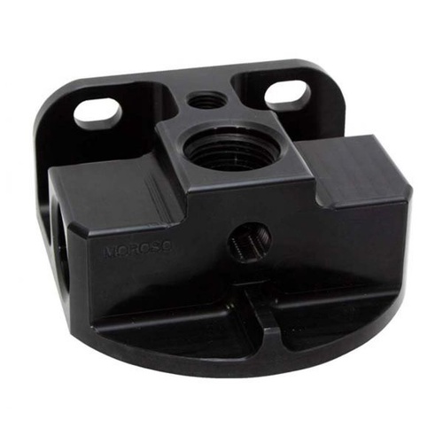 Moroso Oil Filter Adapter, Oil Filter Remote Mount, Side Port, 13/16 In -16, 3/4 In -16, 22mm Thread, Each