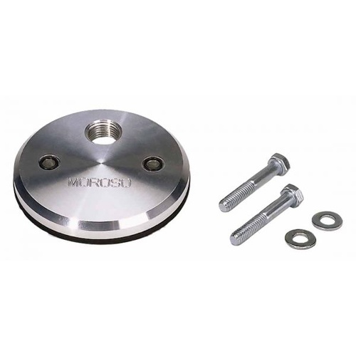 Moroso Adapter, Oil Filter, Block-Off Plate, Aluminium, Natural, 1/2in. NPT Inlet, GM, Each