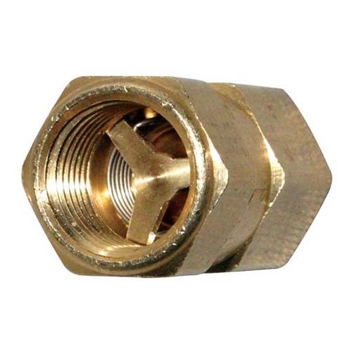 Moroso Oil Check Valve, Natural, Brass, 1/2in. NPT Female to 1/2in. NPT Female, Each