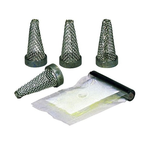 Moroso Screen Kit, Filter Fitting, .817in. OD x 1.75in. Long, Qty 4 w/ Epoxy