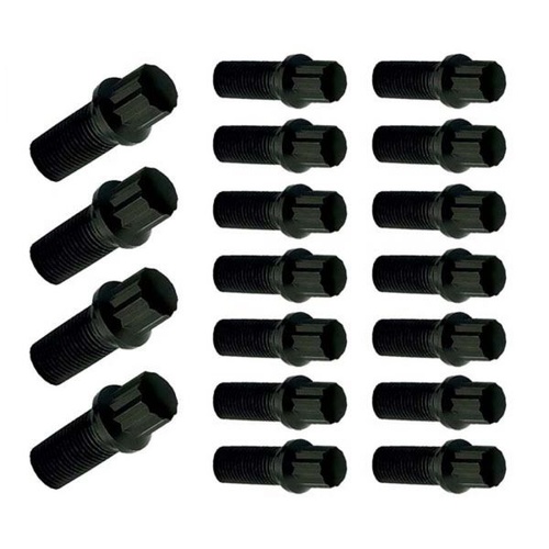 Moroso Oil Pan Bolts, Black Oxide, 12-Point Head, For Chevrolet, Small Block, Set of 18