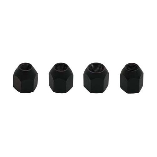 Moroso Lug Nuts, Drag Race, Conical Seat, Open End Design, Steel, Black Oxide, 1/2-20 RH in. Thread Size, Set of 5