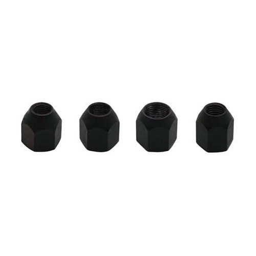 Moroso Lug Nuts, Drag Race, Conical Seat, Open End Design, Steel, Black Oxide, 5/8-18in. Thread Size, Set of 5