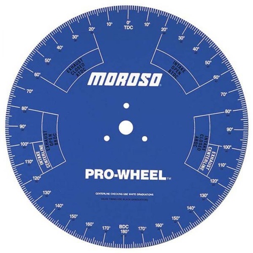 Moroso Degree Wheel, Steel, Blue, 18in. Dia., Each