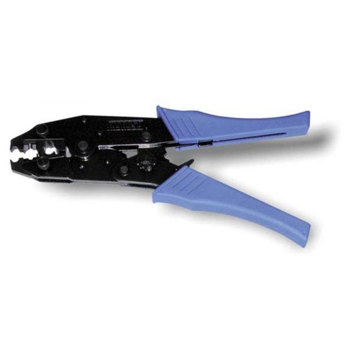 Moroso Wire Crimping Tool, Steel, Cushion Handle, Adjustable Ratchet Mechanism, Includes 3-Crimping/Stripping Dies, Each