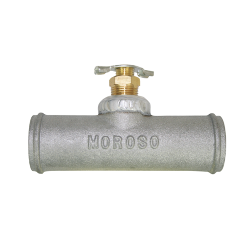 Moroso Hoses, Radiator, Radiator Bleed or Drain, 3/8in. Petcock, 1.25in. Hose To 1.25in. Hose, 356-T6 Cast Aluminium,