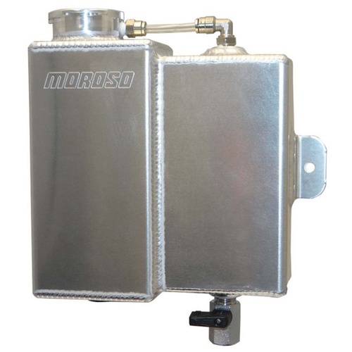 Moroso Coolant Expansion/Recovery Tank, Fabricated Aluminium, Natural, 2 1/4 Quart, Each