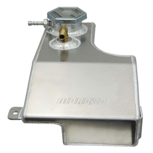 Moroso Coolant Expansion Tanks, Aluminium, Fabricated, Bolt-In, Natural, Includes Radiator Cap, Intercooler, For BMW E46 M3 01-06, Each