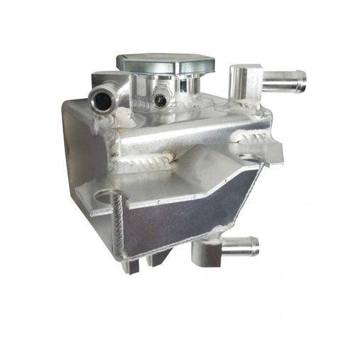 Moroso Coolant Expansion Tanks, Aluminium, Fabricated, Bolt-In, Natural, Includes Radiator Cap, Intercooler, For Subaru 08-14, Each