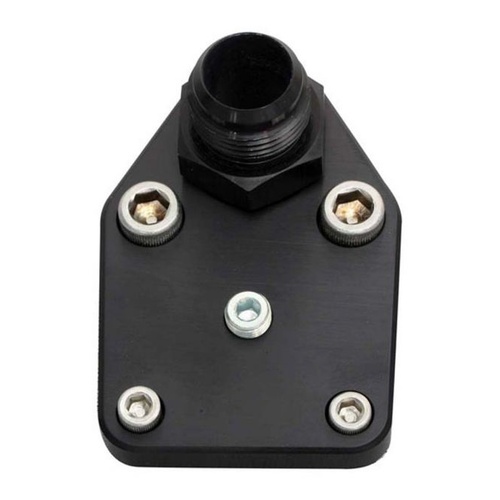 Moroso Fuel Pump Block-Off, Equalizing Plate, Accepts Vacuum Pump, Vacuum Gauge, For Chevrolet, Small Block, Each