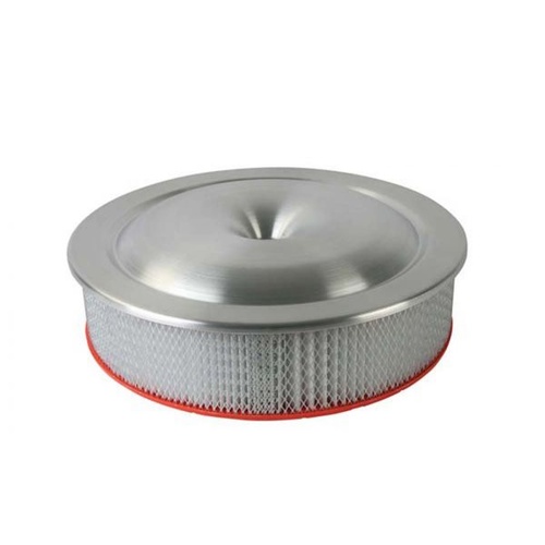 Moroso Air Cleaner Assembly, Low Profile Racing Air Cleaner, Drop Base, 16in. Dia, 4in. Filter, 7 5/16 Flange, Each