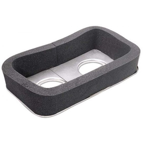 Moroso Carburetor Air Pan, 24in. Length, 12in. Width, 0in. Height, Dual Dominator Flange, Kit