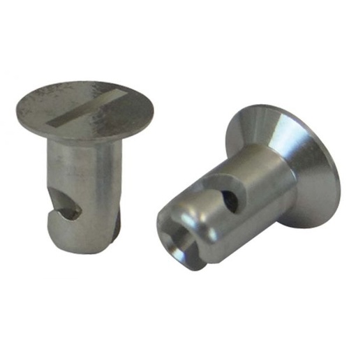 Moroso Quick Fasteners, Flush Slotted, 5/16 x.450, Aluminium, 10pc