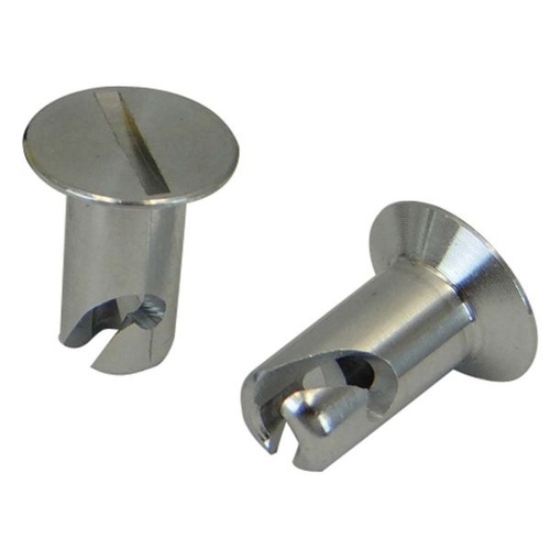 Moroso Quick Fasteners, Flush Slotted, 5/16 x.500, Aluminium, 10pc